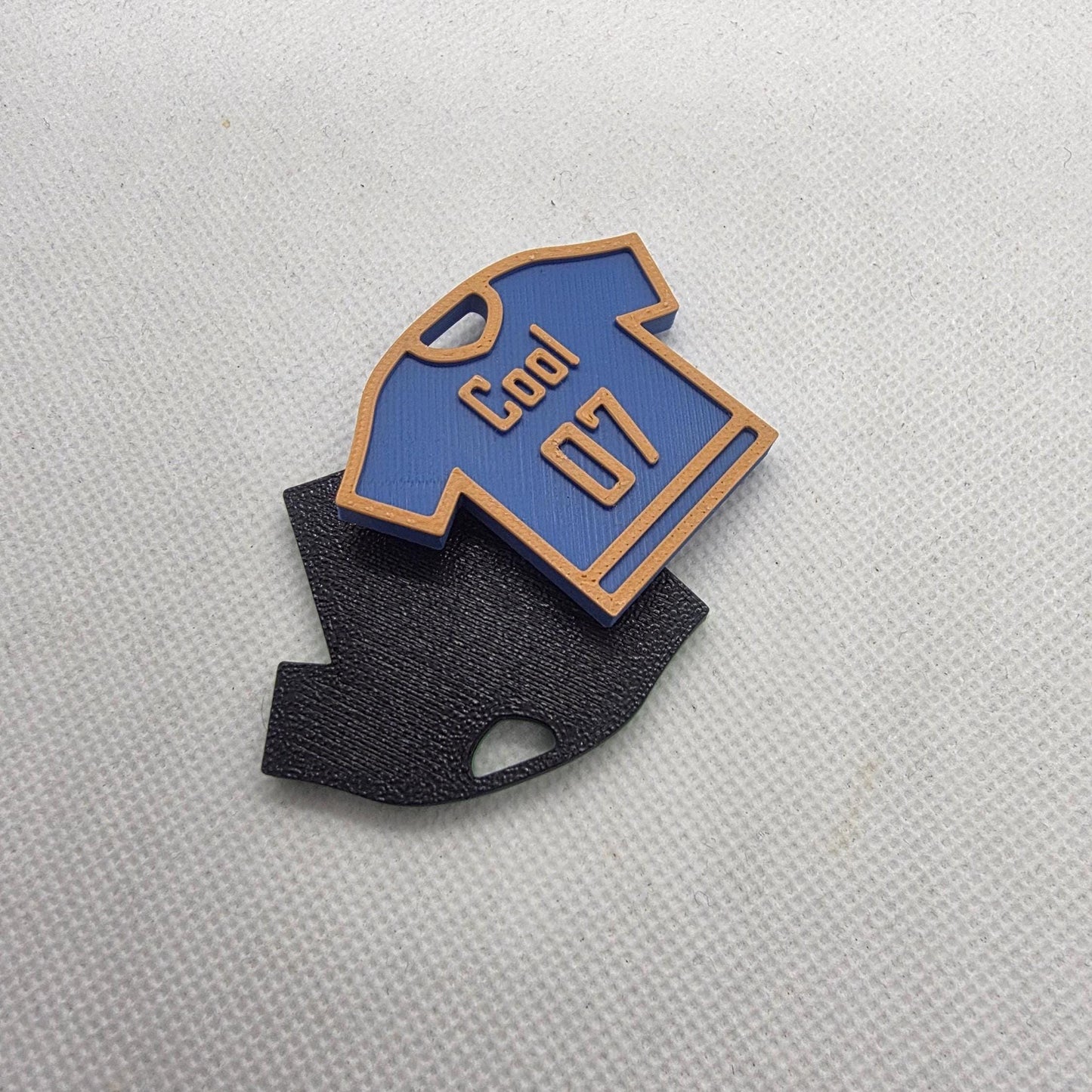 Personalized Jersey Keychain – Custom 3D Printed Name & Number Keyring
