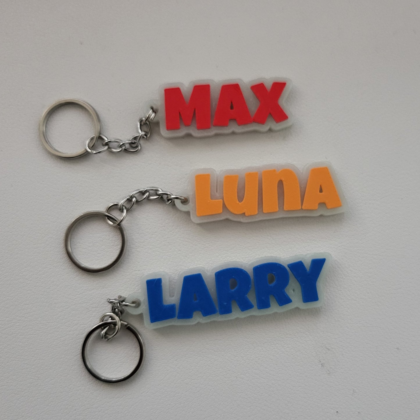 Personalized 3D Printed Name Keychain – Custom Name Tag for Bags & Keys
