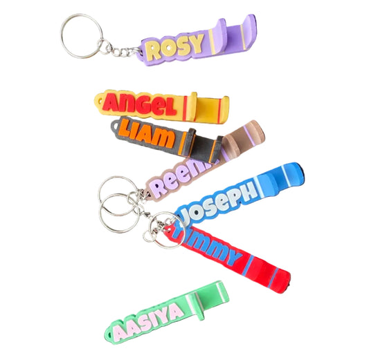 Personalized 3D Printed Phone Stand Keychain – Custom Name Mobile Holder