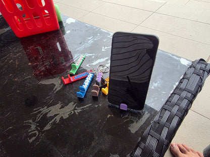 Personalized 3D Printed Phone Stand Keychain – Custom Name Mobile Holder