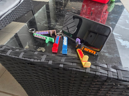 Personalized 3D Printed Phone Stand Keychain – Custom Name Mobile Holder
