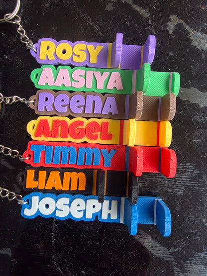 Personalized 3D Printed Phone Stand Keychain – Custom Name Mobile Holder