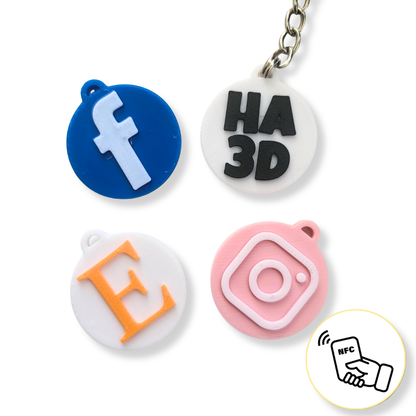 Custom NFC Instagram Keychain – 3D Printed Social Media Scan Tag for Content Creators