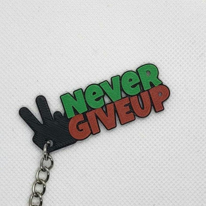 Personalized Quote Keychain – Custom 3D Printed Name & Message Keyring