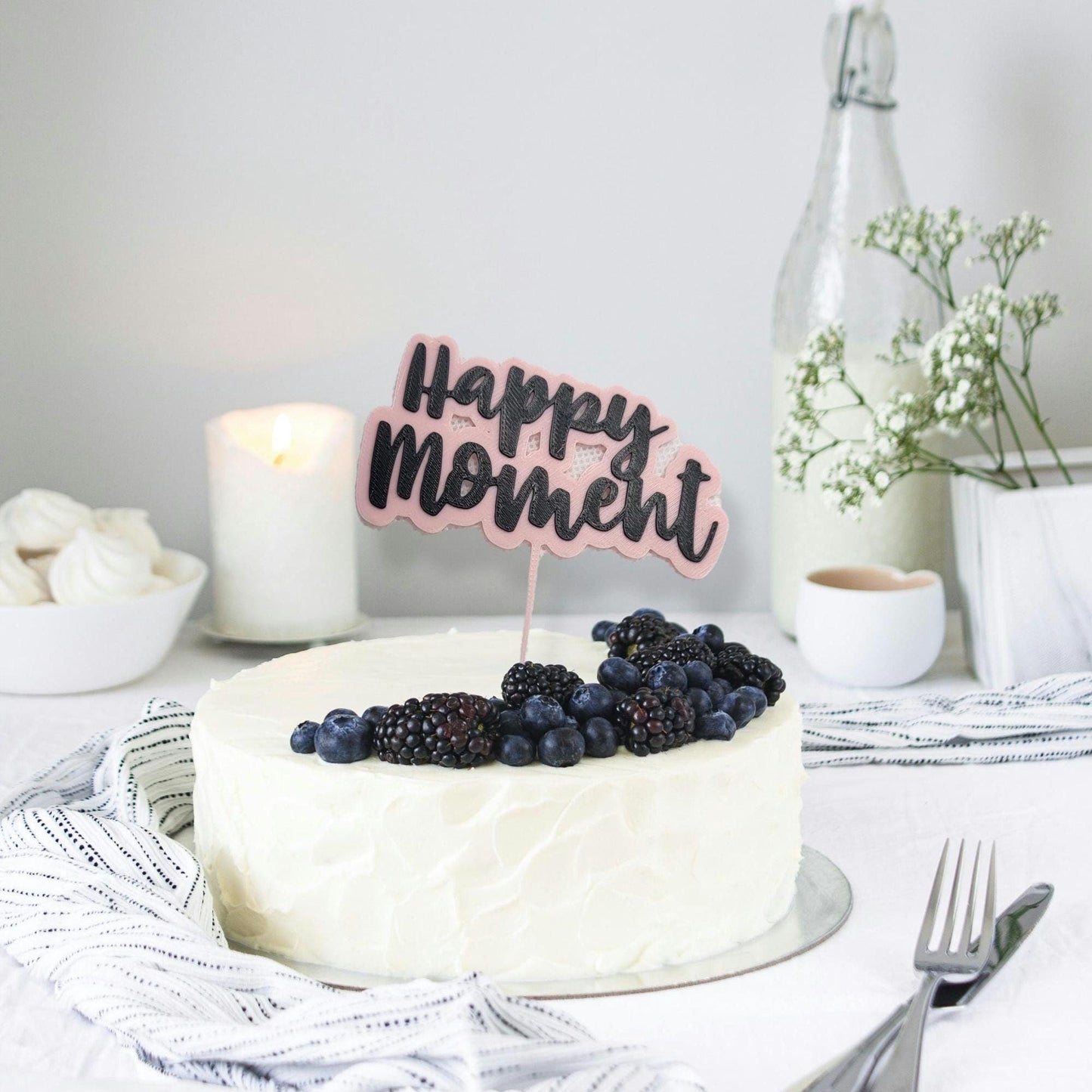 Custom Birthday Girl or Boy Cake Topper, Elegant and Trendy Cake Decoration Happy Birth, Custom Wedding Celebration Event Décor
