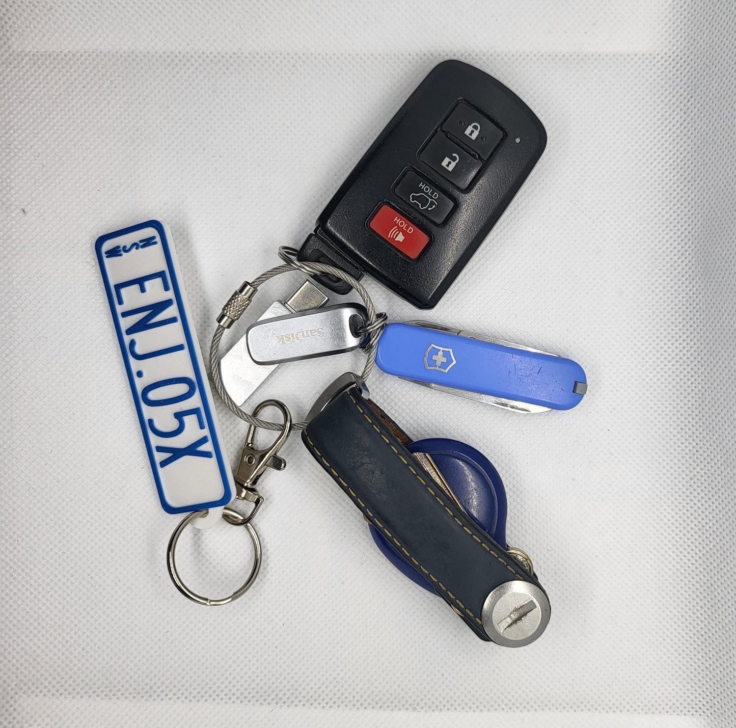 Personalized License Plate Keychain – Custom 3D Printed Number Plate Tag