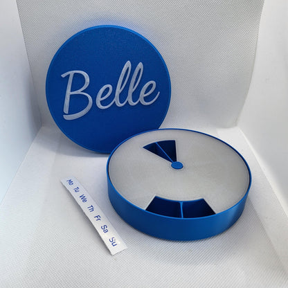Personalized Mini 7 Day Pill Case – Weekly Medication Organizer Box