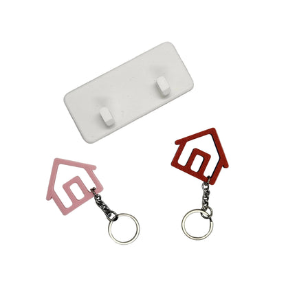 Personalized House Keychain Gift For Girl, 3d Printed Keyrings Set for New Homeowners, Customized Couples First New Home Gift