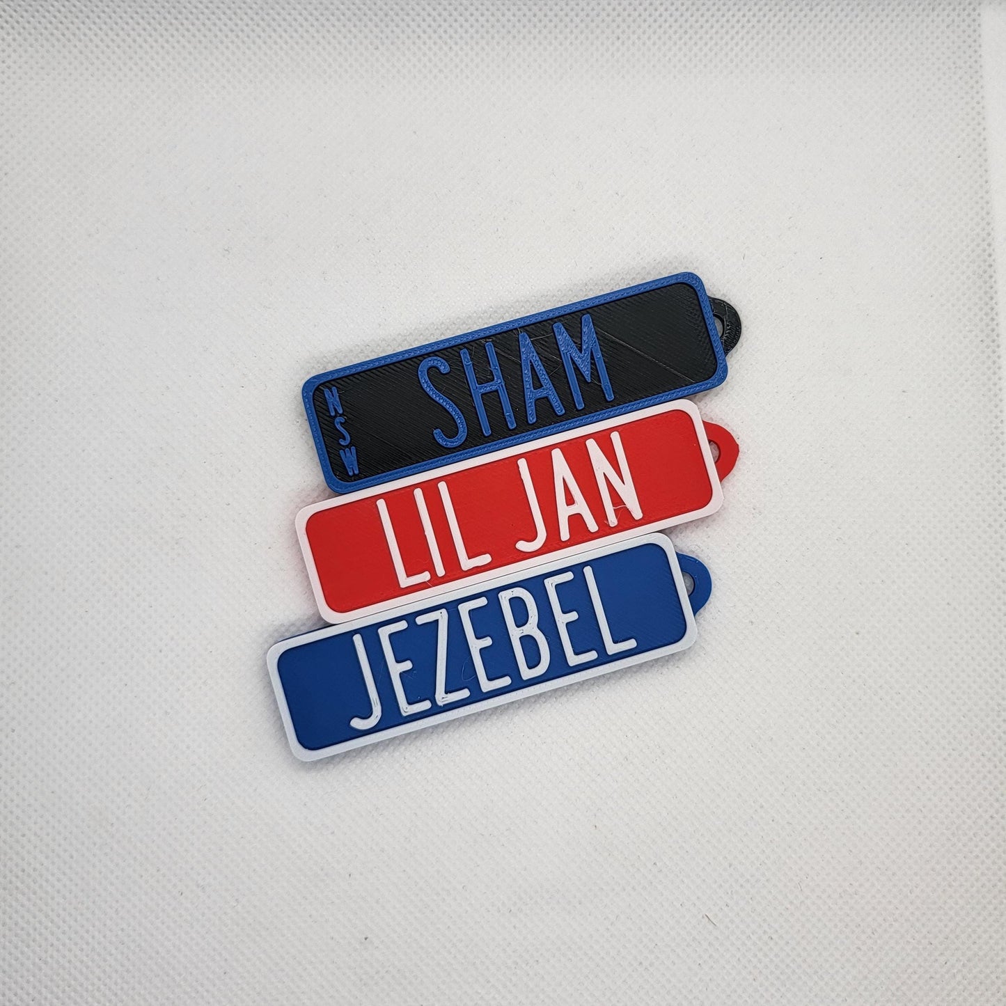 Personalized License Plate Keychain – Custom 3D Printed Number Plate Tag