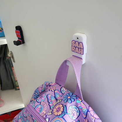 Personalized 3D Printed Wall Hooks – Custom Name Coat Hook for Kids & Adults