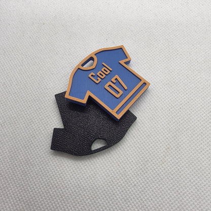 Personalized Jersey Keychain – Custom 3D Printed Name & Number Keyring